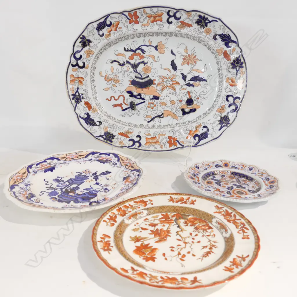 MASONS IRONSTONE ASHET +3 ASST PLATES L 380 MM  Image 1++