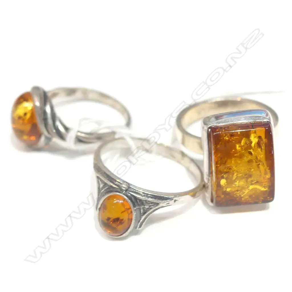 3  925 AMBER RINGS Image 1++