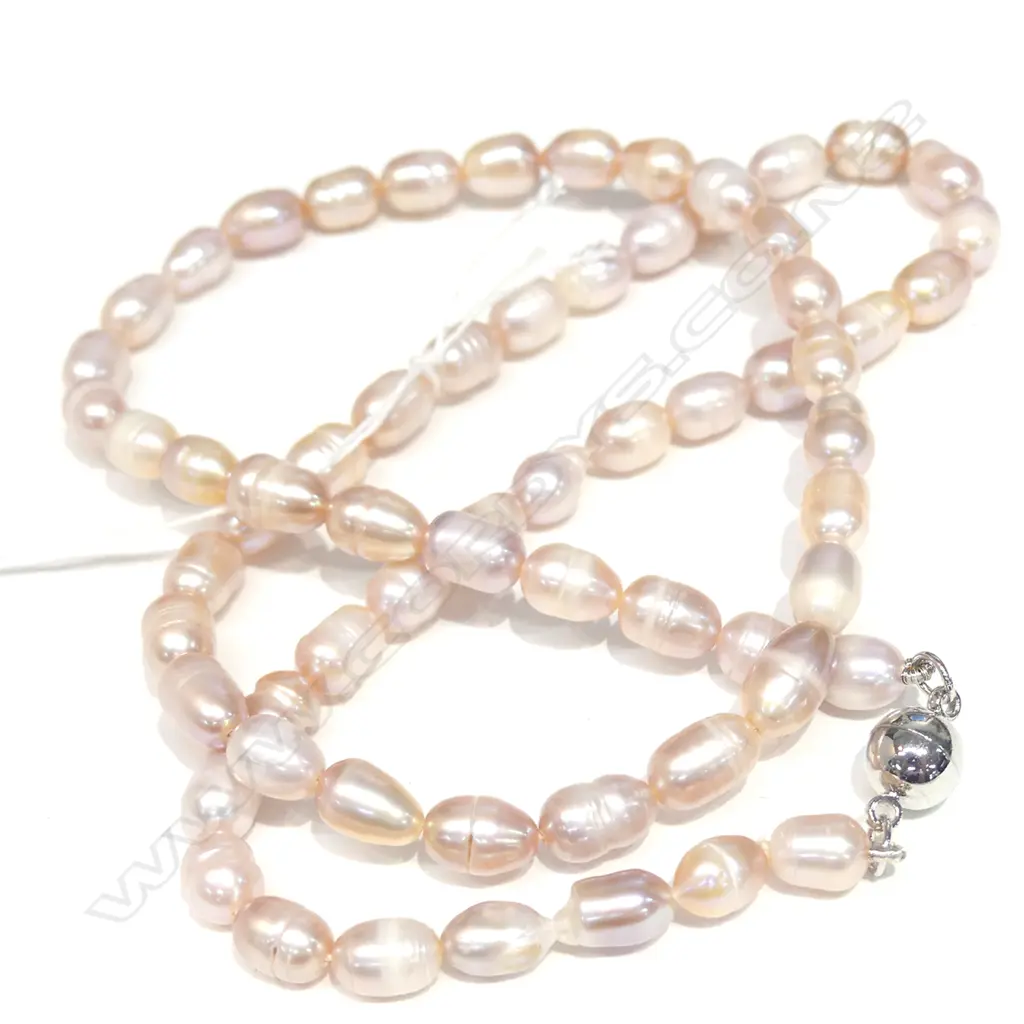 LONG SILVER BAROQUE PEARL NECKLACE 60 CM Image 1++