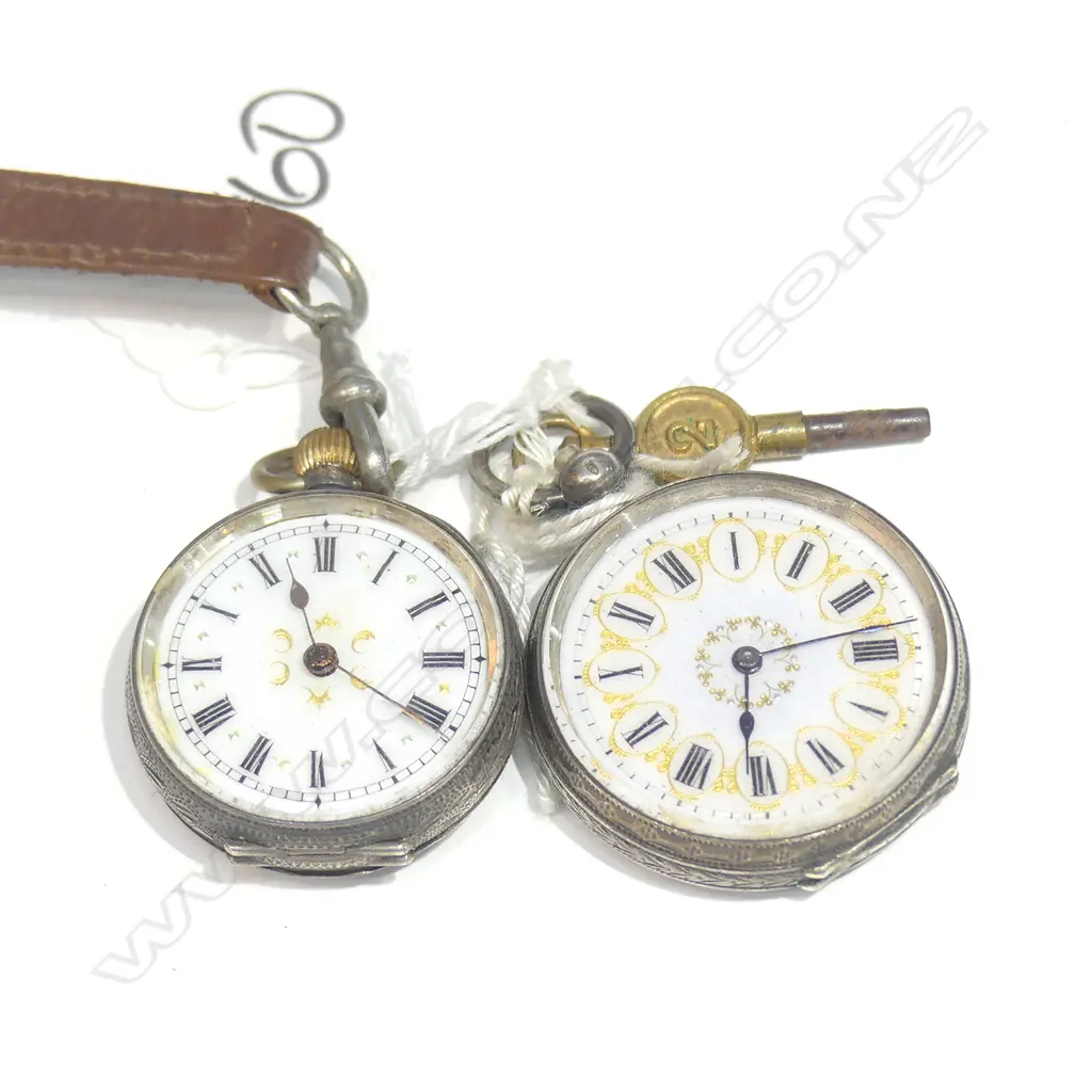 SILVER KEYWIND POCKET WATCH & SILVER LEVER WIND POCKET WATCH Image 1++