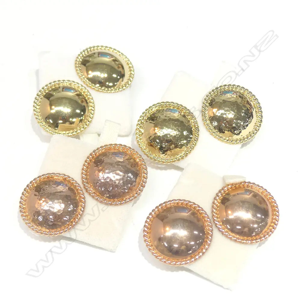 4 PRS OF SILVER/G.PLATE EARRINGS Image 1++