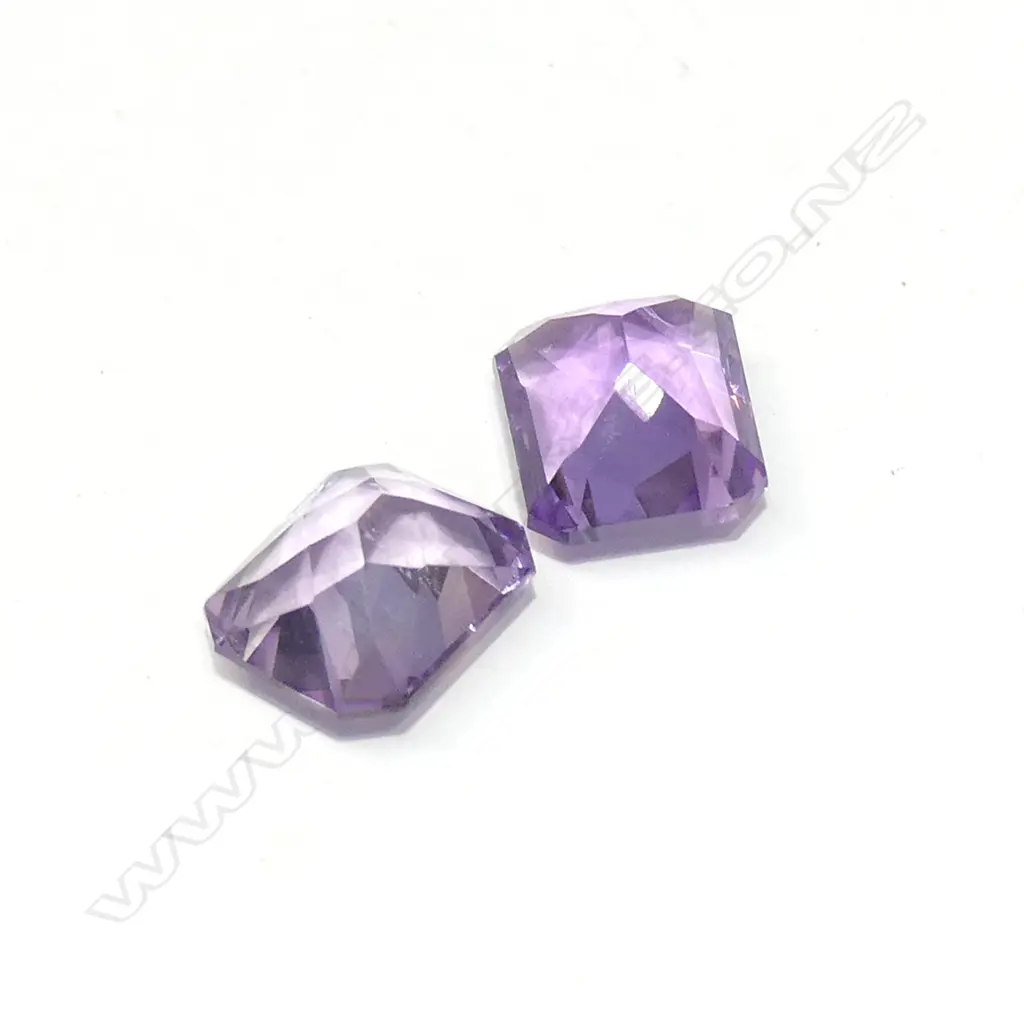 FACETED PURPLE AMETHYSTS 5.75 EACH STONE Image 1++
