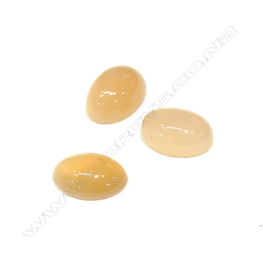 3 ORANGE CATS EYES MOONSTONES 17.5 CT Image 1++