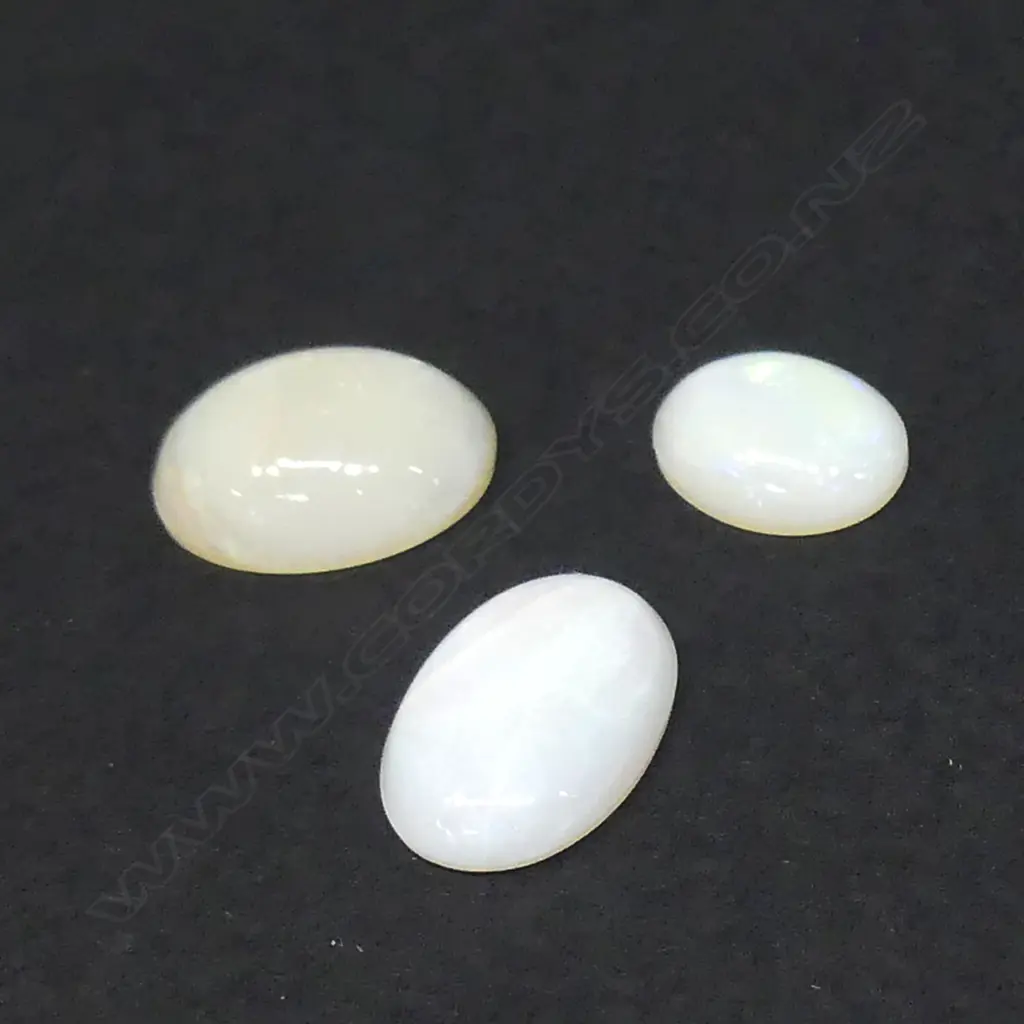 3 MILKY WHITE OPALS Image 1++