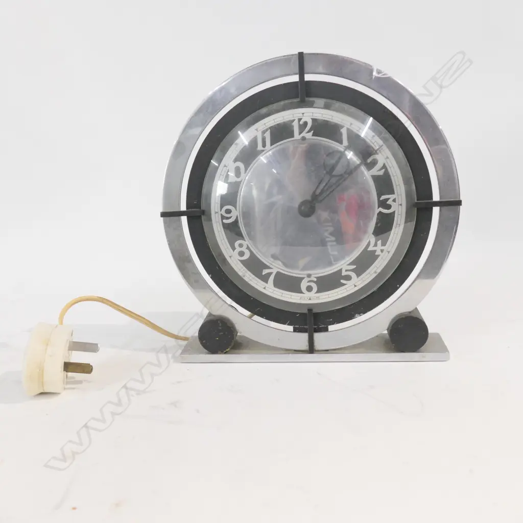 ART DECO CHROME CLOCK ELEC. 'TEMCO' Image 1++