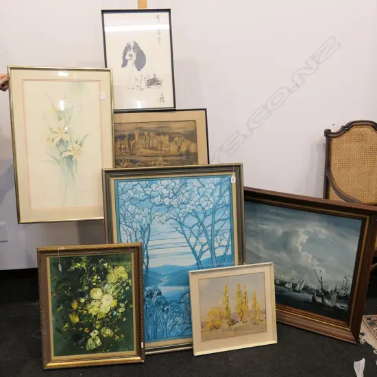 7 ASST FRAMED PRINTS 1170 X 740 MM