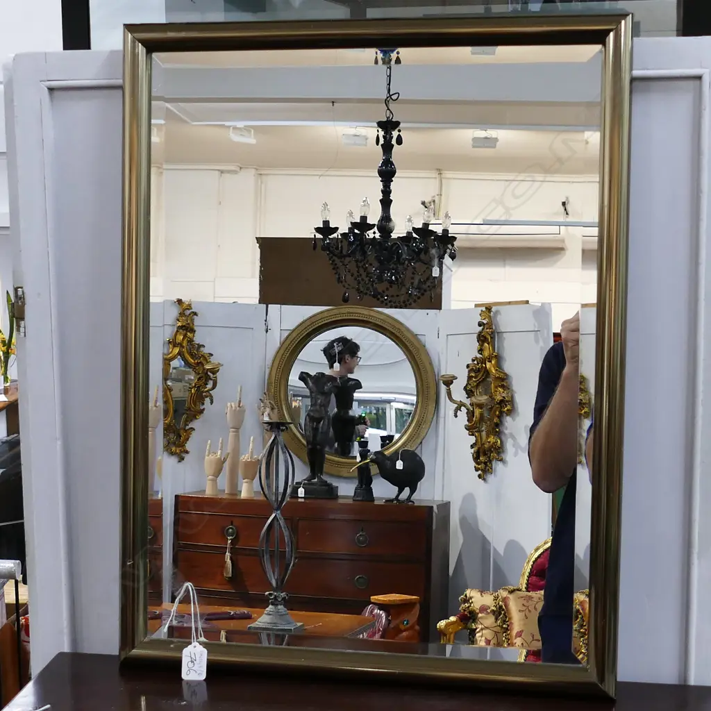 GOLD FRAMED BEVELLED MIRROR 650MM X 500MM Image 1++