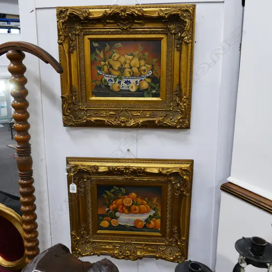 PR OF 20TH C GUILDED FRAMED STILL LIFE 