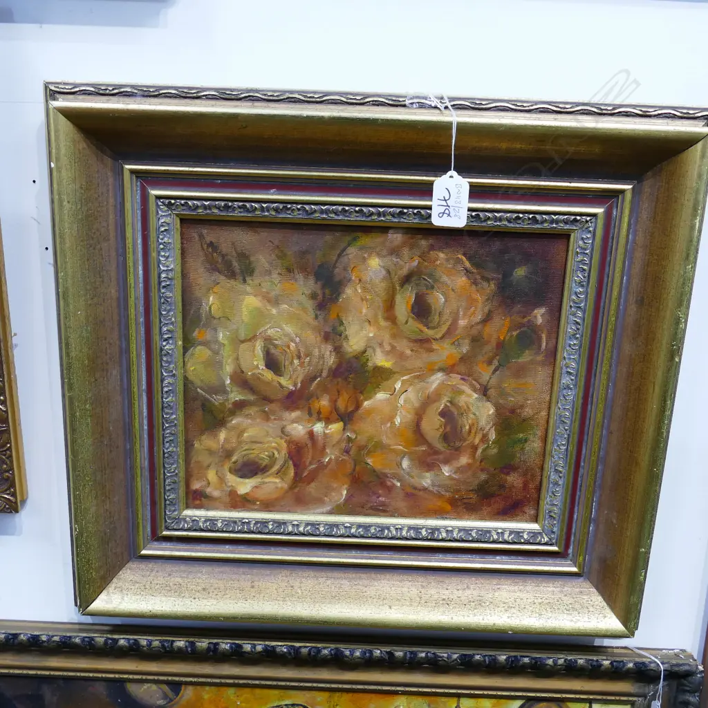 OIL PAINTING WITH GILT FRAME Image 1++