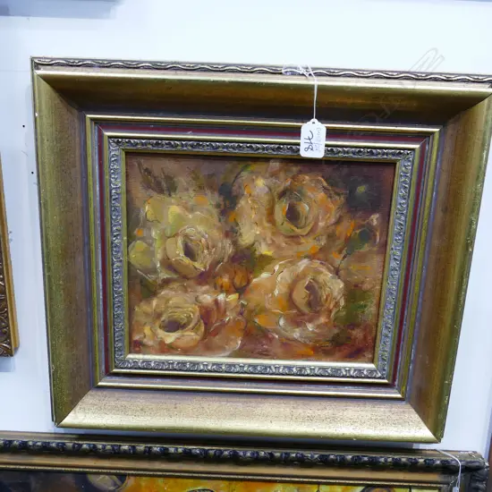 OIL PAINTING WITH GILT FRAME
