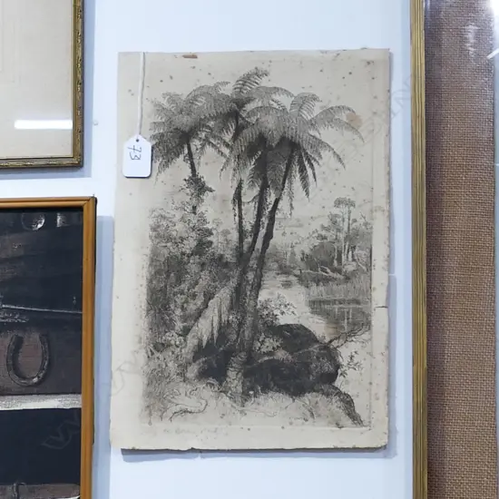 TREVOR LLOYD UNFRAMED ENGRAVING FOXED