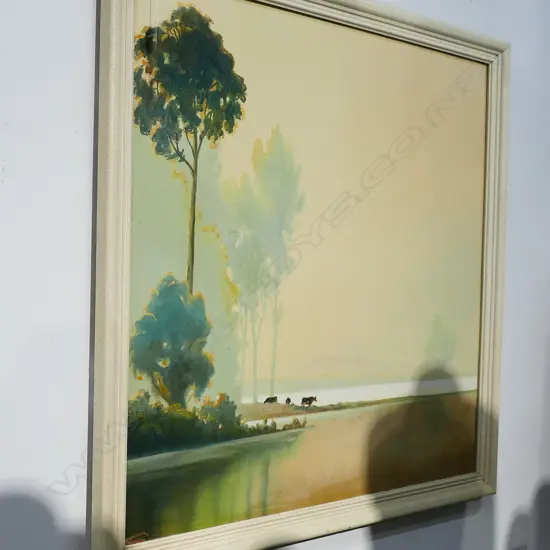 OIL ON BOARD UNSIGNED LANDSCAPE 760 X 740 MM