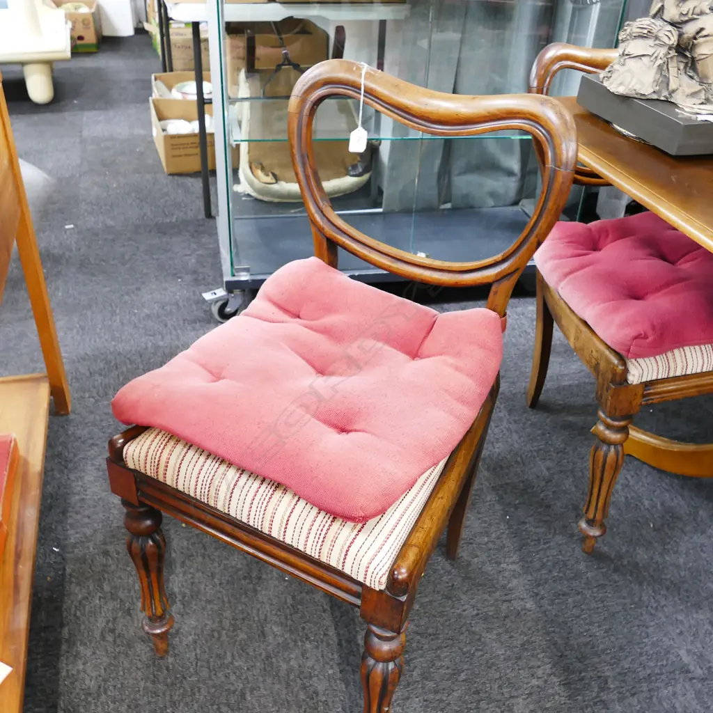 2 19THC SADLE BACK DINING CHAIRS Image 1++