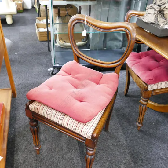 2 19THC SADLE BACK DINING CHAIRS