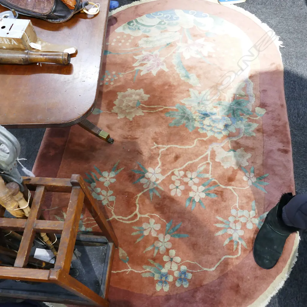 OVAL FLORAL RUG W. 1250MM Image 1++