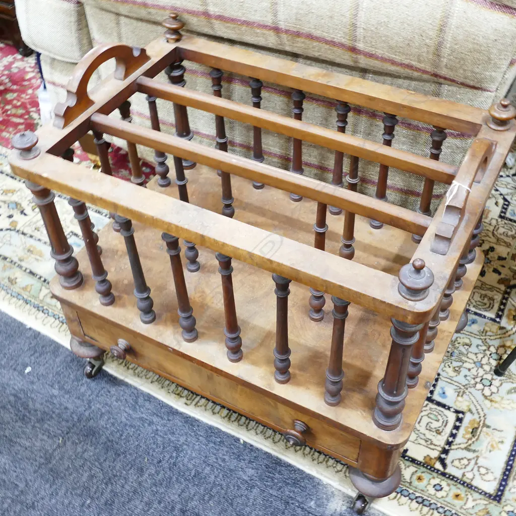 VICTORIAN WALNUT MUSIC CANTERBURY Image 1++