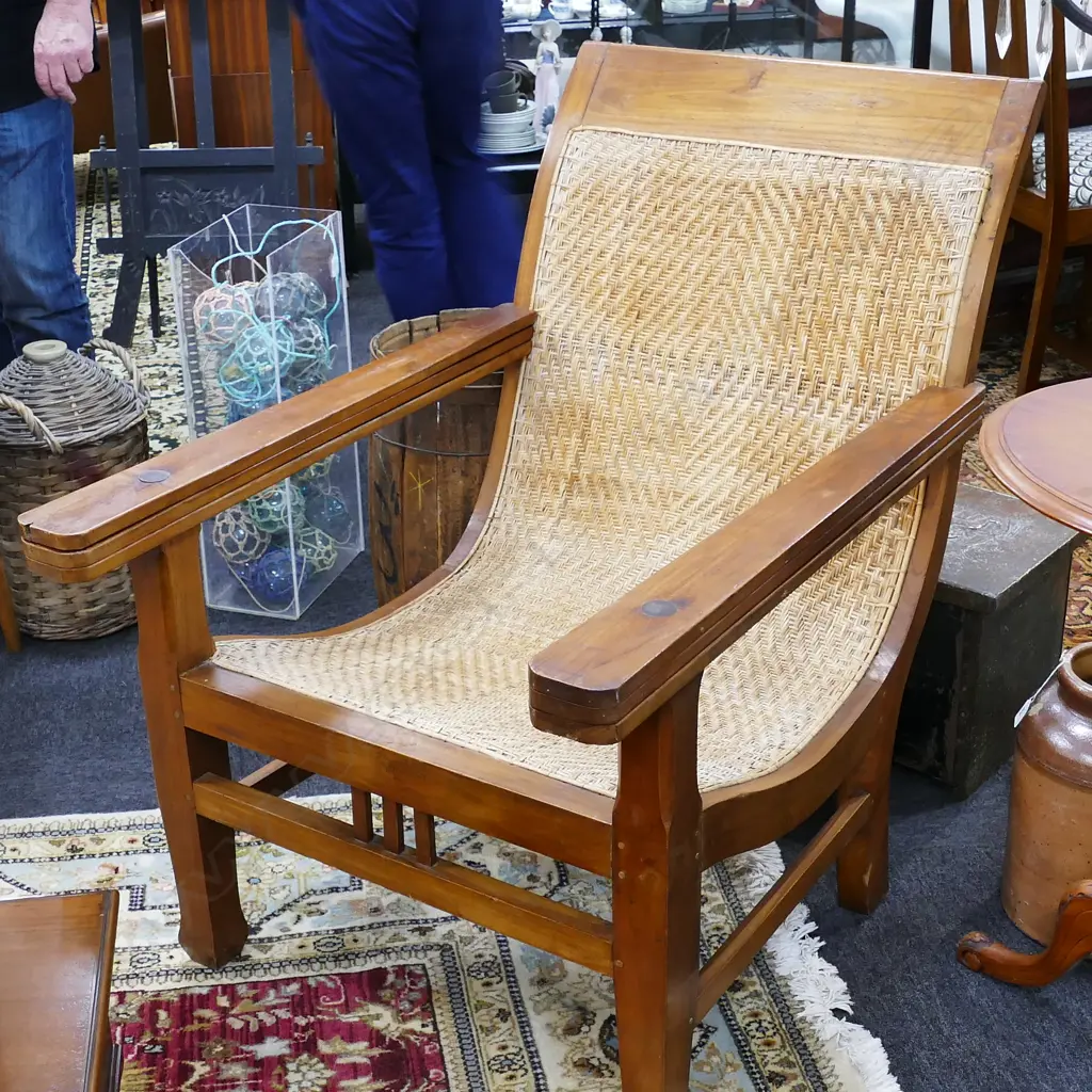 PAIR DUTCH PLANTATION STYLE CHAIRS C. 1945 700 X 980mm Image 1++