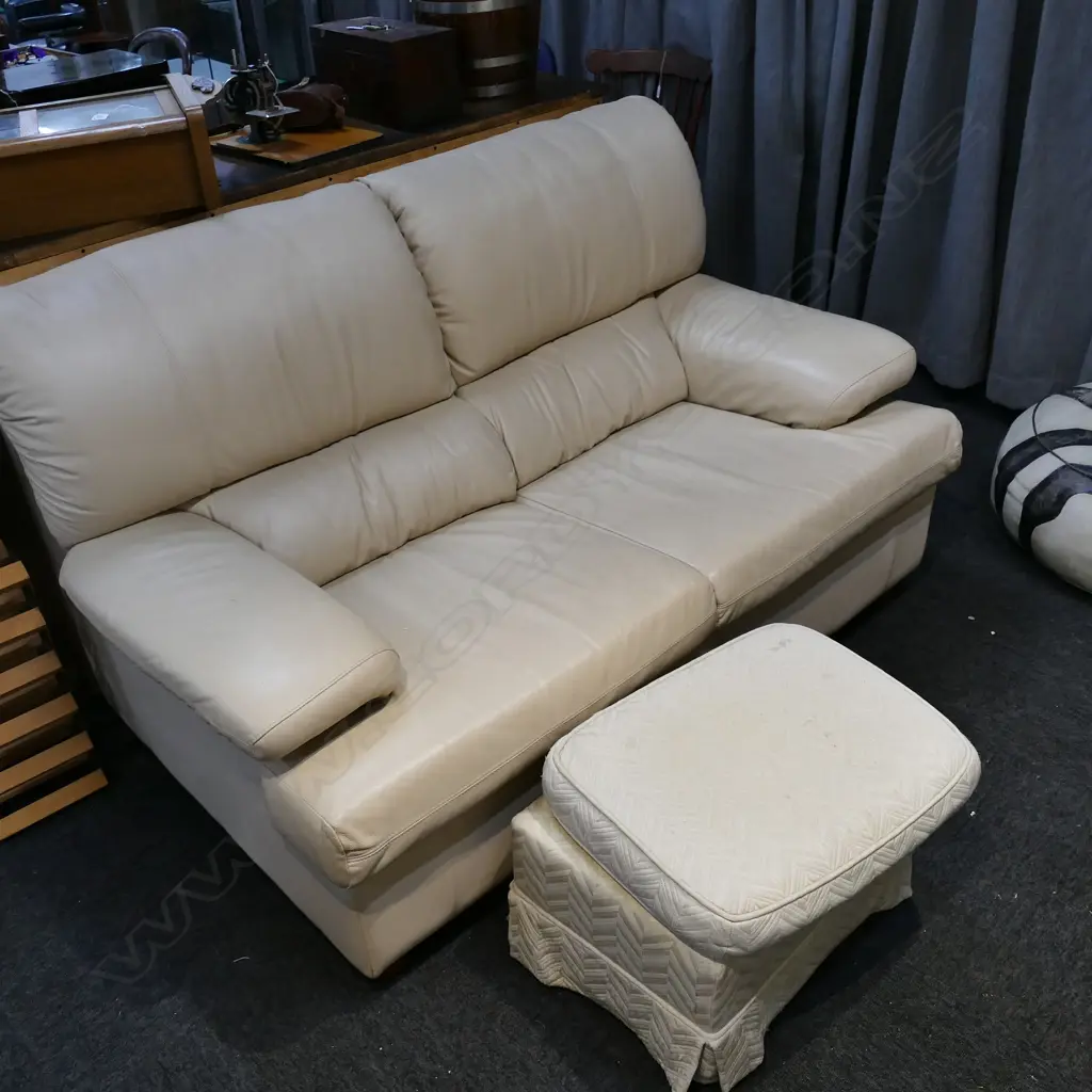 DANSKE MOBLER LEATHER SOFA L 1420 MM Image 1++