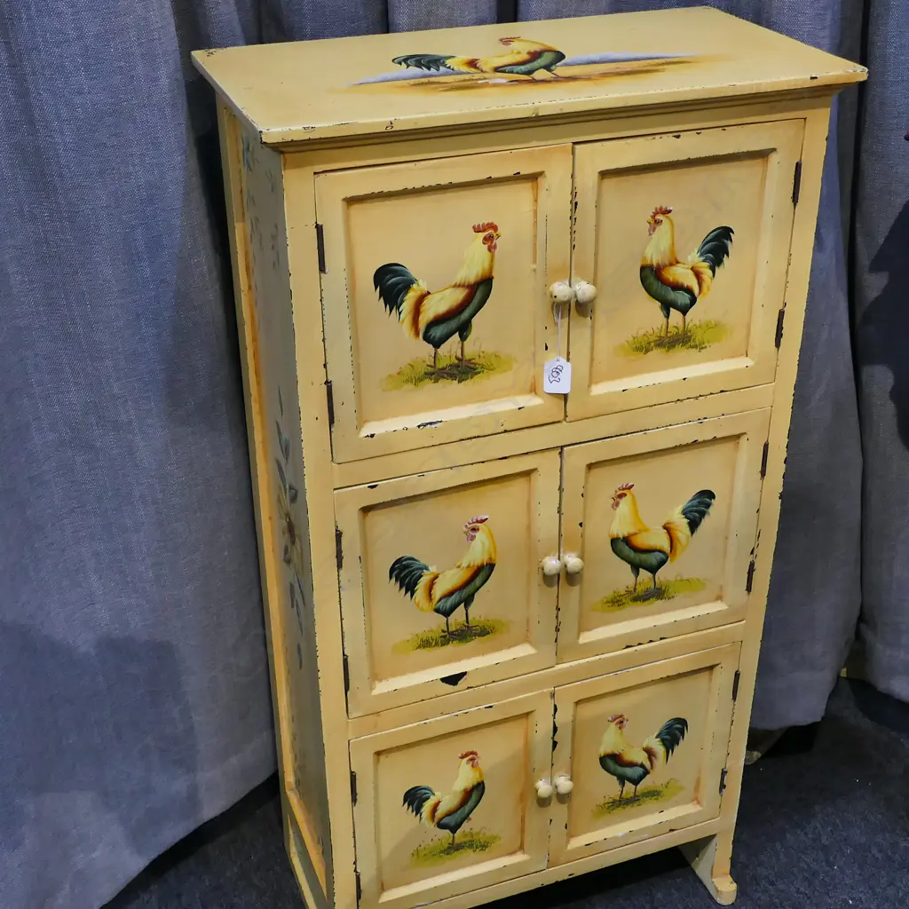 PAINTED FRENCH MULTI DOOR CABINET Image 1++