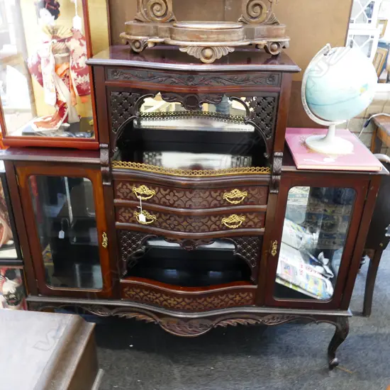 EDWARDIAN SIDEBOARD / BRASS HANDLES 