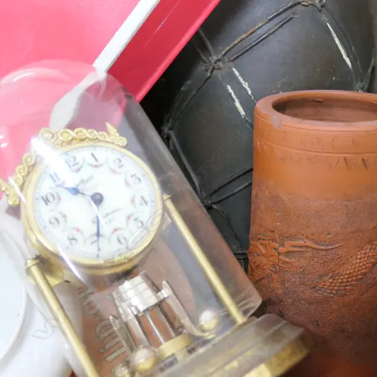 LOT F/MINT PLATE/DOME CLOCK/TINS ETC