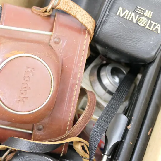 LOT ASST FILM CAMERAS + ACCESSORIES