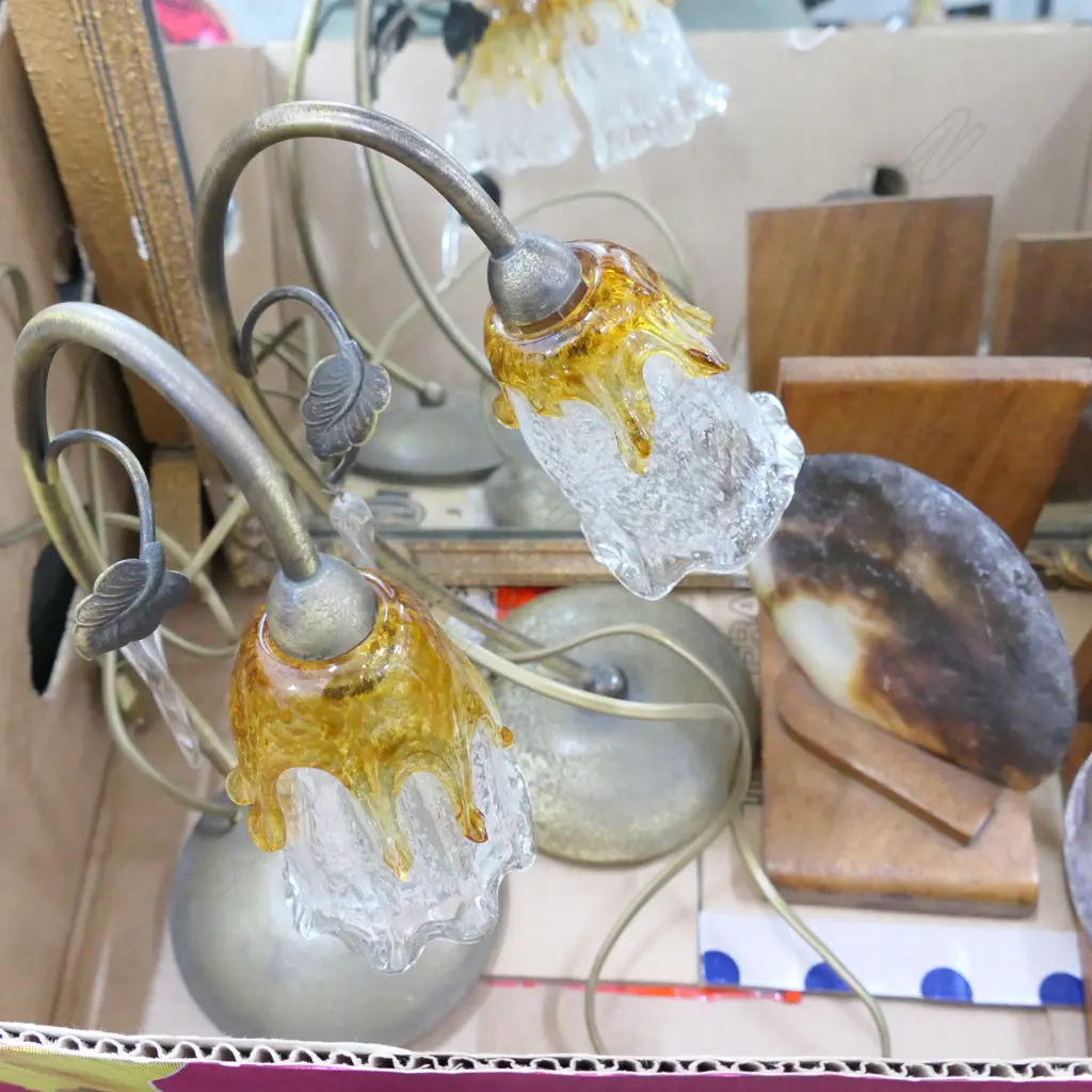 LOT ASSRTED INCL SHELL BOOKENDS, LAMPS ETC Image 1++