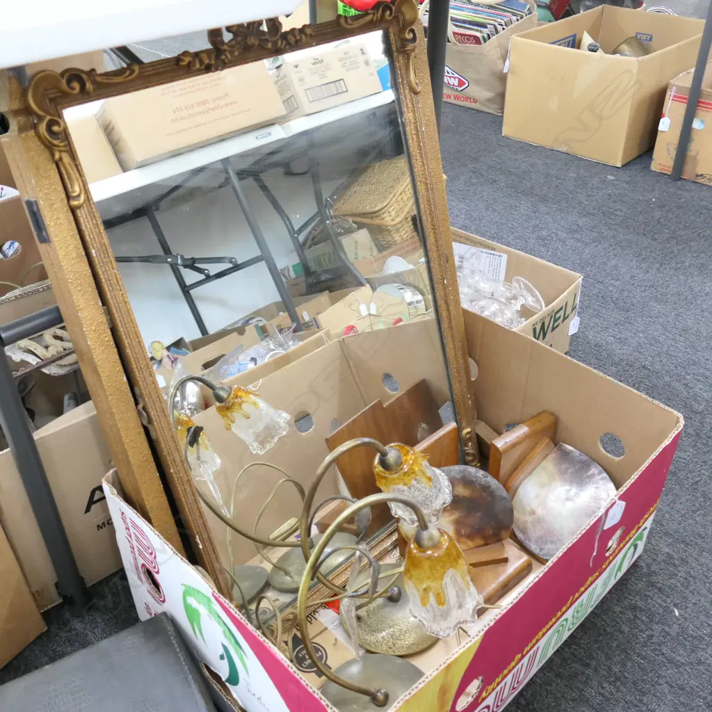 LOT ASSRTED INCL SHELL BOOKENDS, LAMPS ETC Image 1++