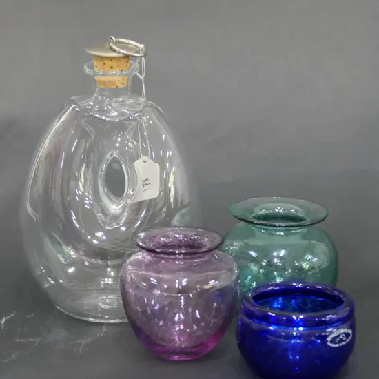 4 PCS HOGLUND ART GLASS - TALLEST H. 180MM