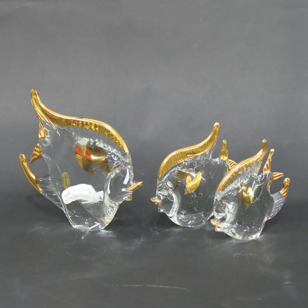 3 MURANO GLASS FISH - TALLEST H. 160MM Image 1++