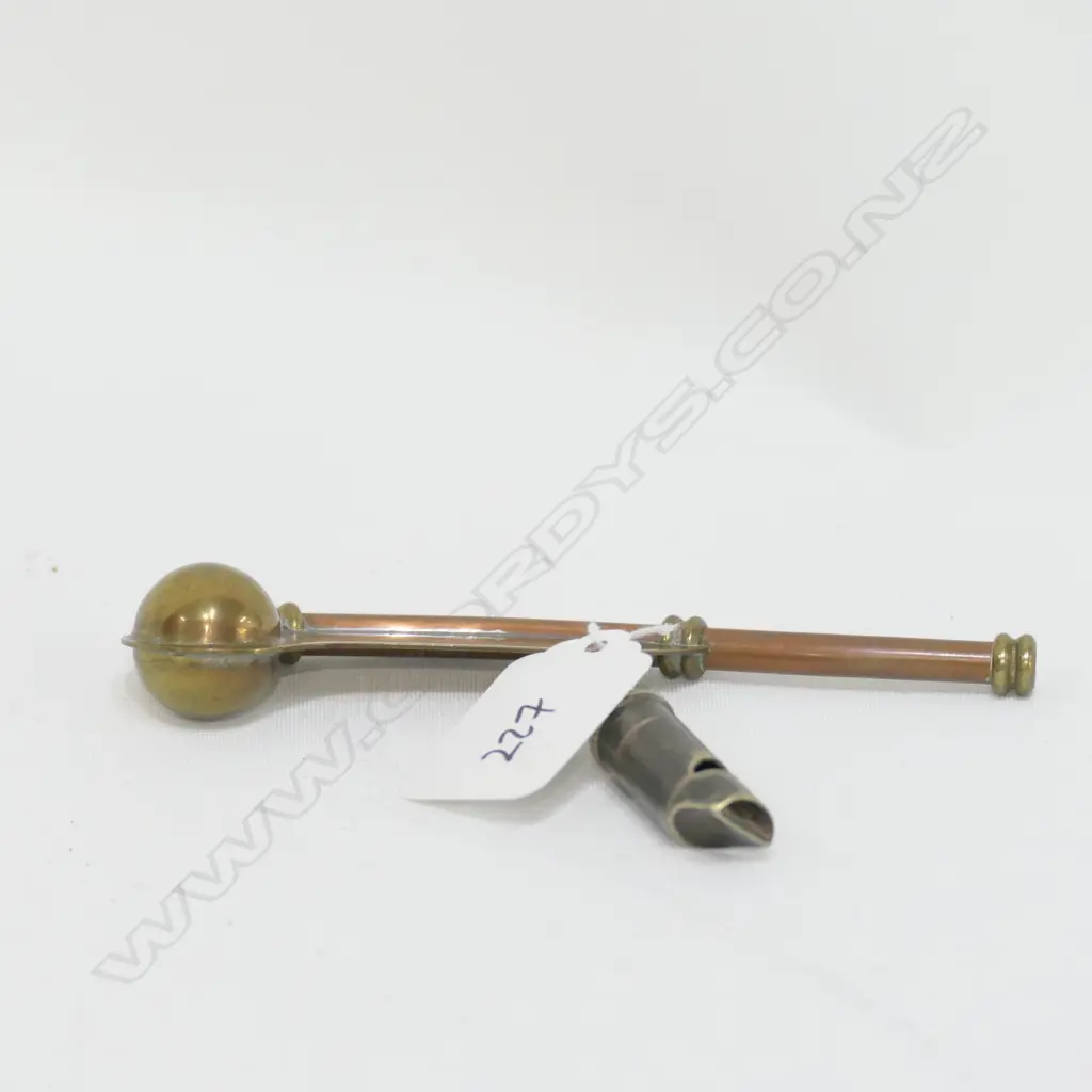 2 OLD WHISTLES: BOSSONS WHISTLE & 1 SMALLER Image 1++