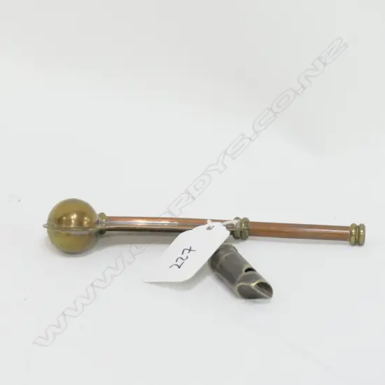 2 OLD WHISTLES: BOSSONS WHISTLE & 1 SMALLER