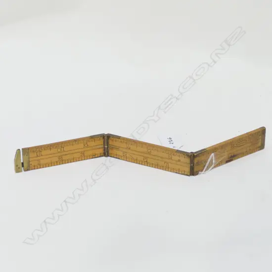 RARE VINTAGE J RABONE 1214 IRON MONGERS 3 FOLD BOXWOOD RULE