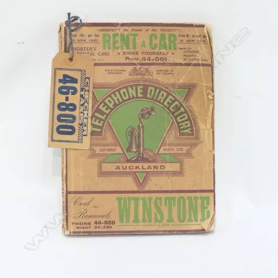 AUCKLAND 1938 TELEPHONE DIRECTORY