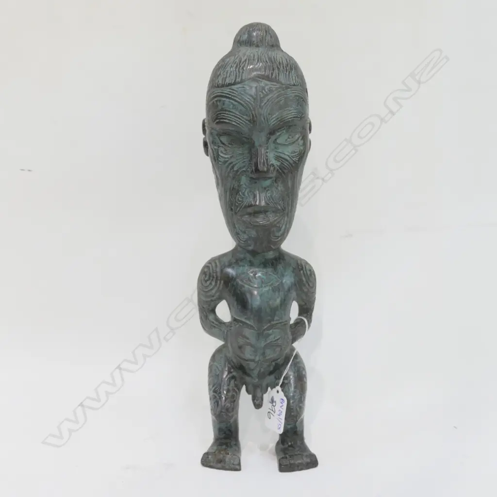 MAORI TEKOTEKO FIGURE GREEN 350MM H Image 1++