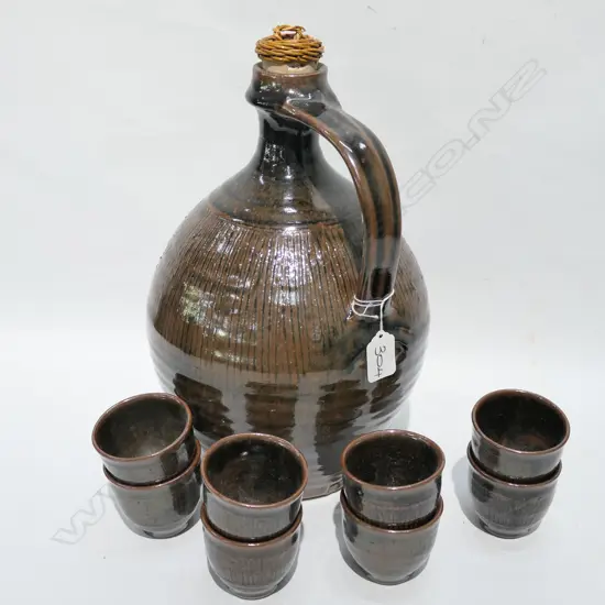 MIREK SMISEK FLAGON & 8 CUPS 