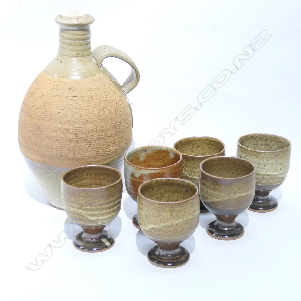 PETER STICHBURY FLAGON & 6 CUPS (1 A.F) Image 1++