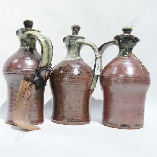 3 PETER KNUCKEY CORBANS FLAGONS