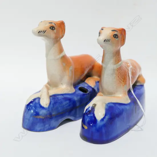 PR OF STAFFORDSHIRE WHIPPET PEN HOLDERS