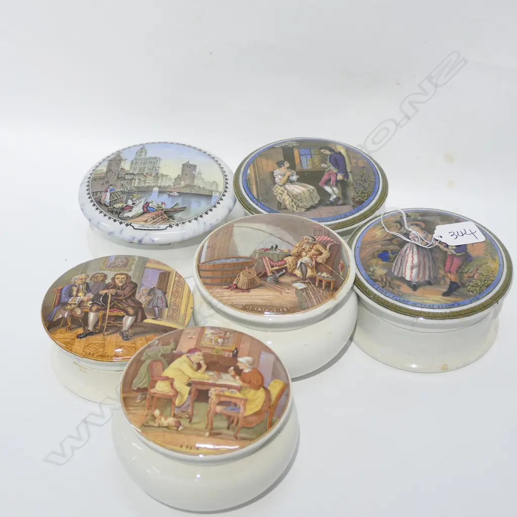 6 VICT PASTE POTS + LIDS Image 1++