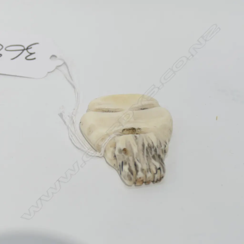 JAPANESE IVORY NETSUKE BEARDED MASK Image 1++