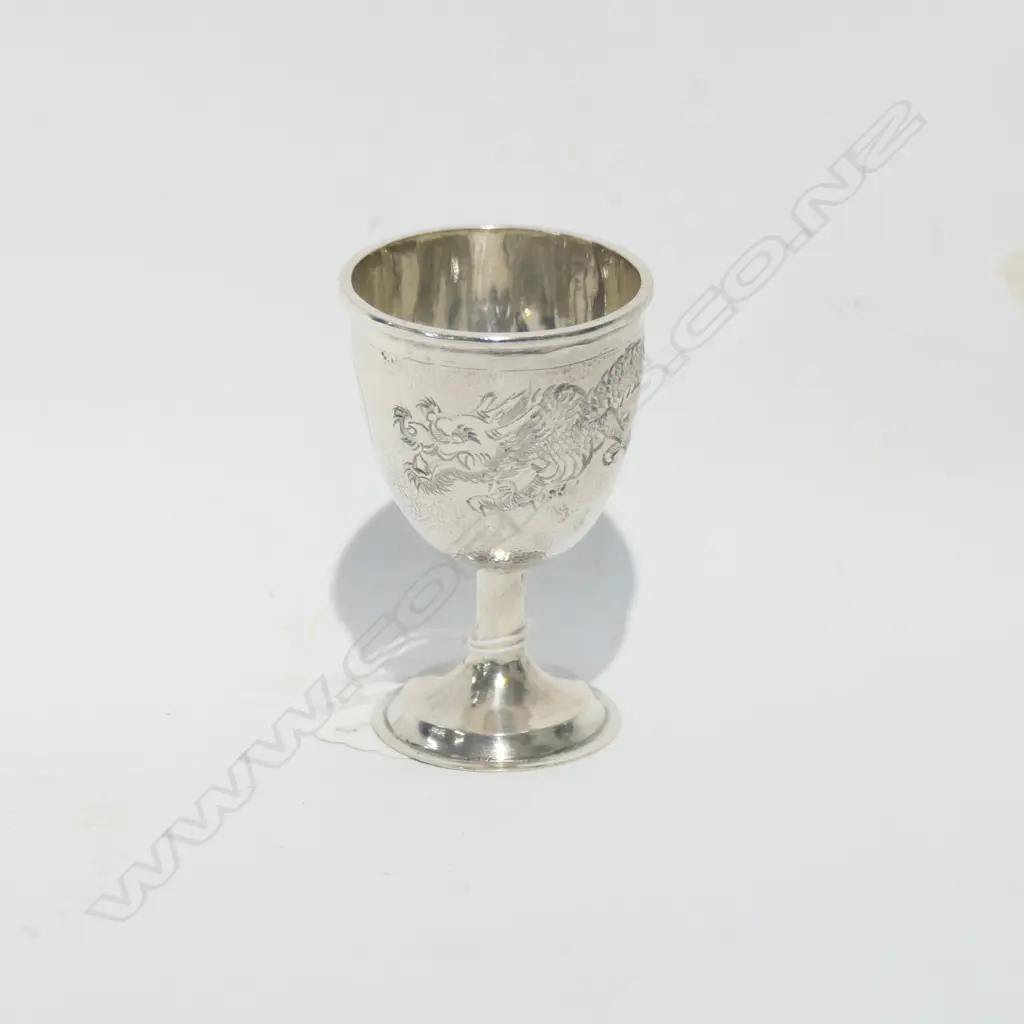 Vintage Chinese sterling silver egg cup Image 1++