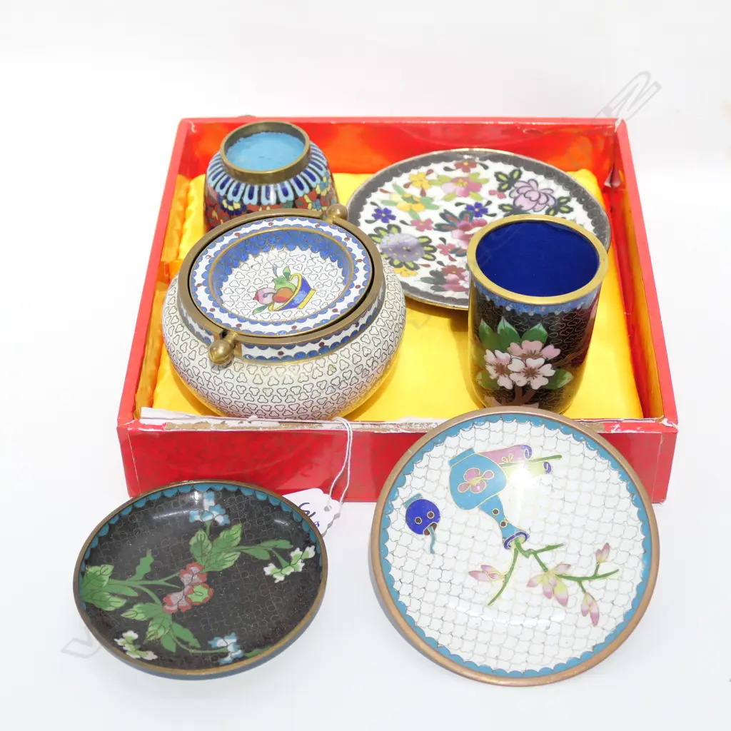 LOT ASST CLOISONNE (6 PIECES)  Image 1++