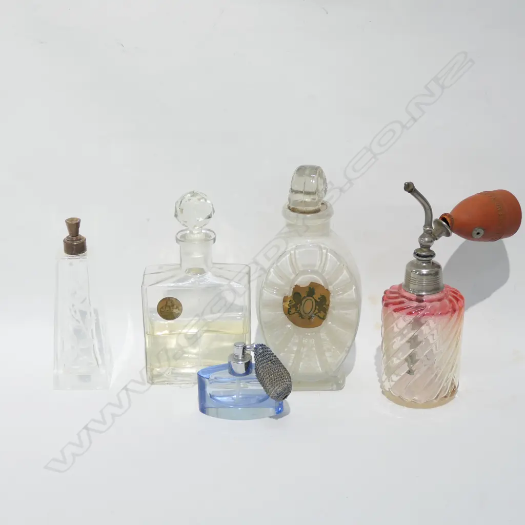 5 ART DECO PERFUME BOTTLES Image 1++