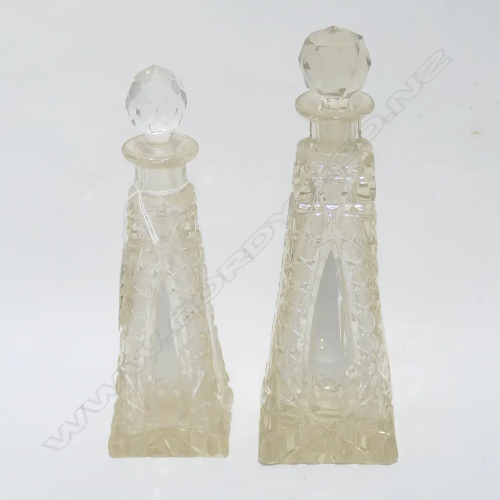 TWO CRYSTAL PERFUME BOTTLES Image 1++