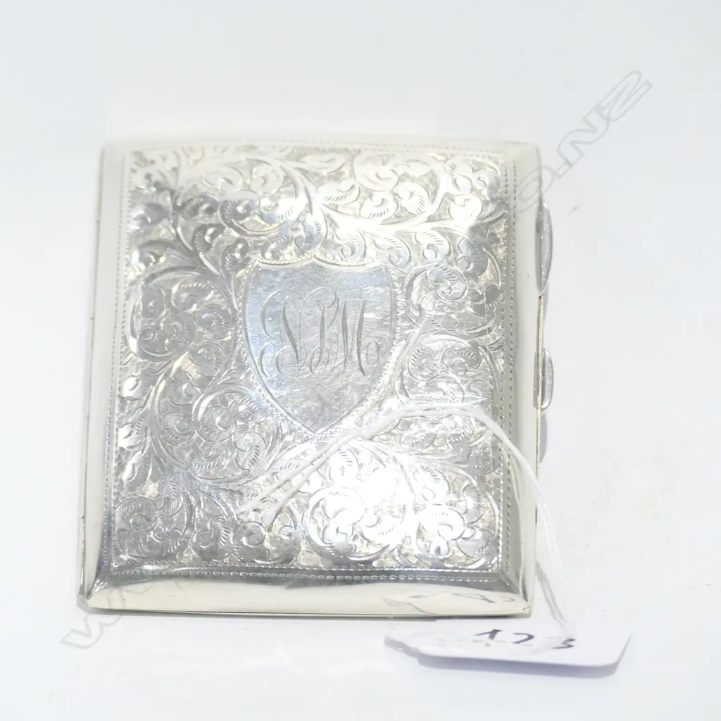 STG SILVER CIGARETTE CASE, 60.9 GRAMS Image 1++