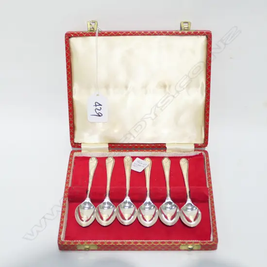 6 CASED S/S COFFEE SPOONS