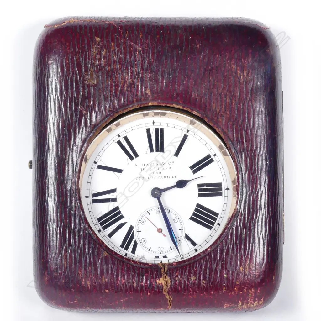 A Goliath pocket watch in leather easel case Image 1++
