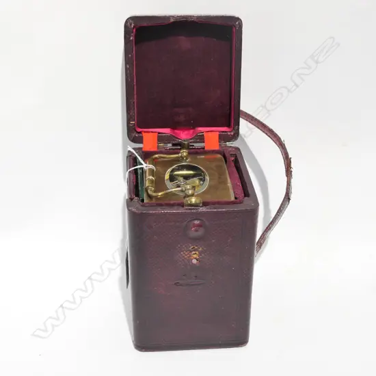 19thC. BRASS CARRAIGE CLOCK IN CASE H.110MM