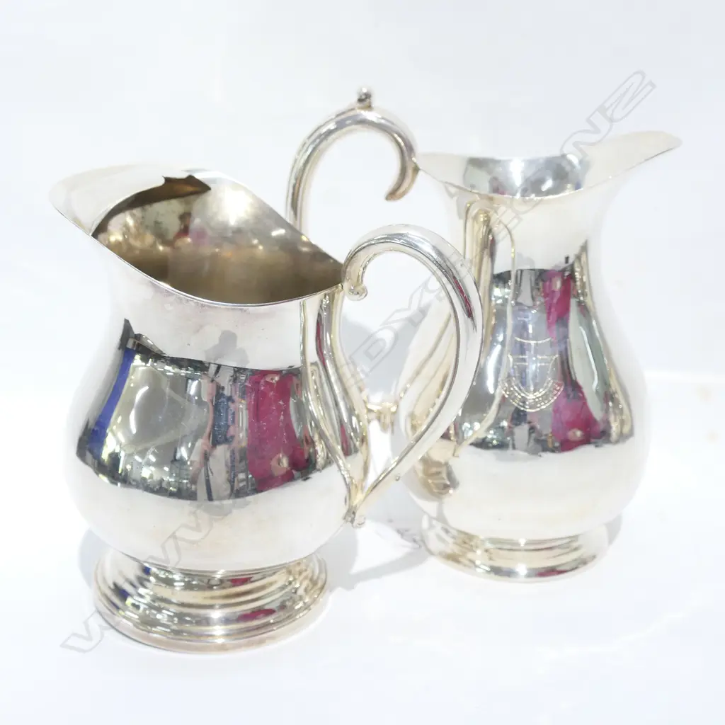 TWO MONOGRAMMED EP JUGS TALLEST 200MM H Image 1++